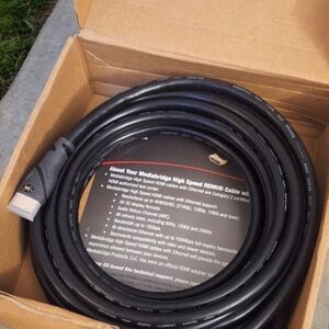 Black HDMI Cable Adapter 25 Foot ETHERNET High Speed